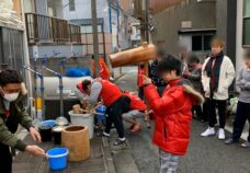 お正月の餅つき大会