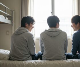 共同生活している同世代のみんなのお陰で元の明るい性格に戻りました。